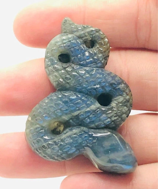 Labradorite Serpent Talisman