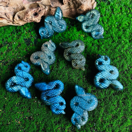 Labradorite Serpent Talisman