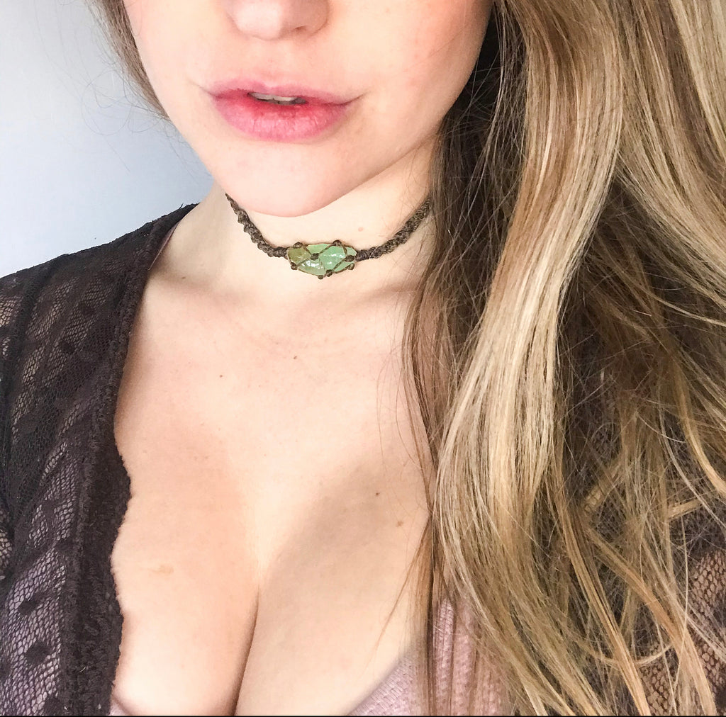 Green Calcite Choker