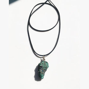 Wire Wrapped Chrysocolla Pendant - Lost Cosmos