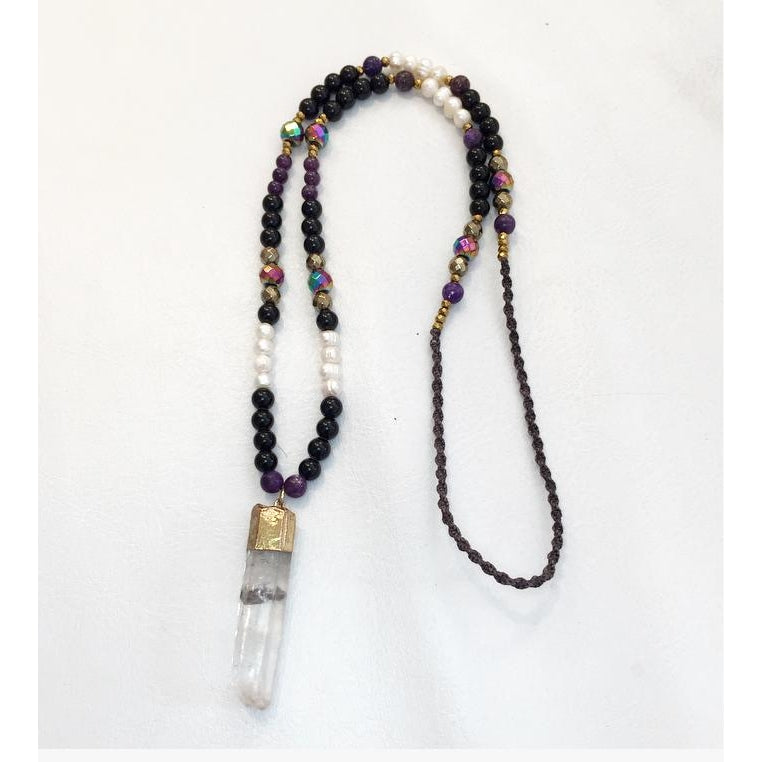 Semi Precious Twin Crystal Pendant - Lost Cosmos