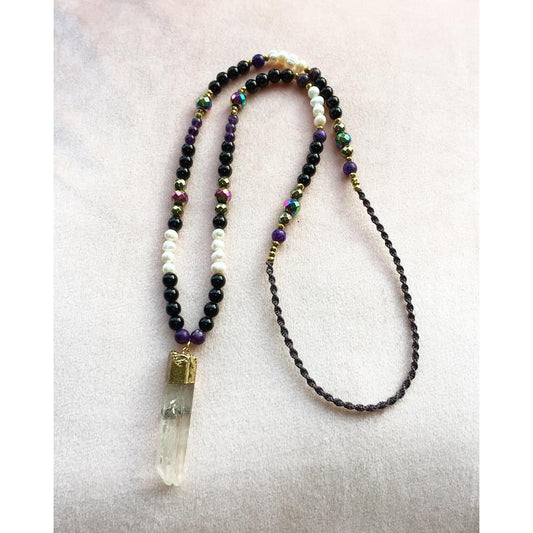 Semi Precious Twin Crystal Pendant - Lost Cosmos