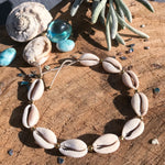 Cowrie Shell & Golden Hematite Anklet