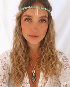 Amazonite & Quartz Mermaid Meditation Crown