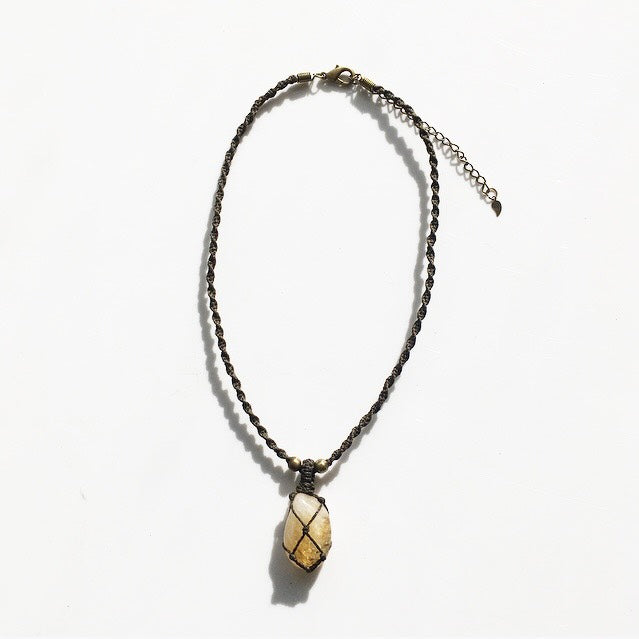 Citrine Macrame Choker