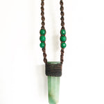 Green Aventurine Macrame Pendant