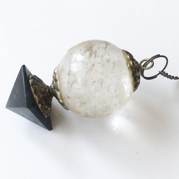 Quartz & Black Onyx Pendulum - Lost Cosmos