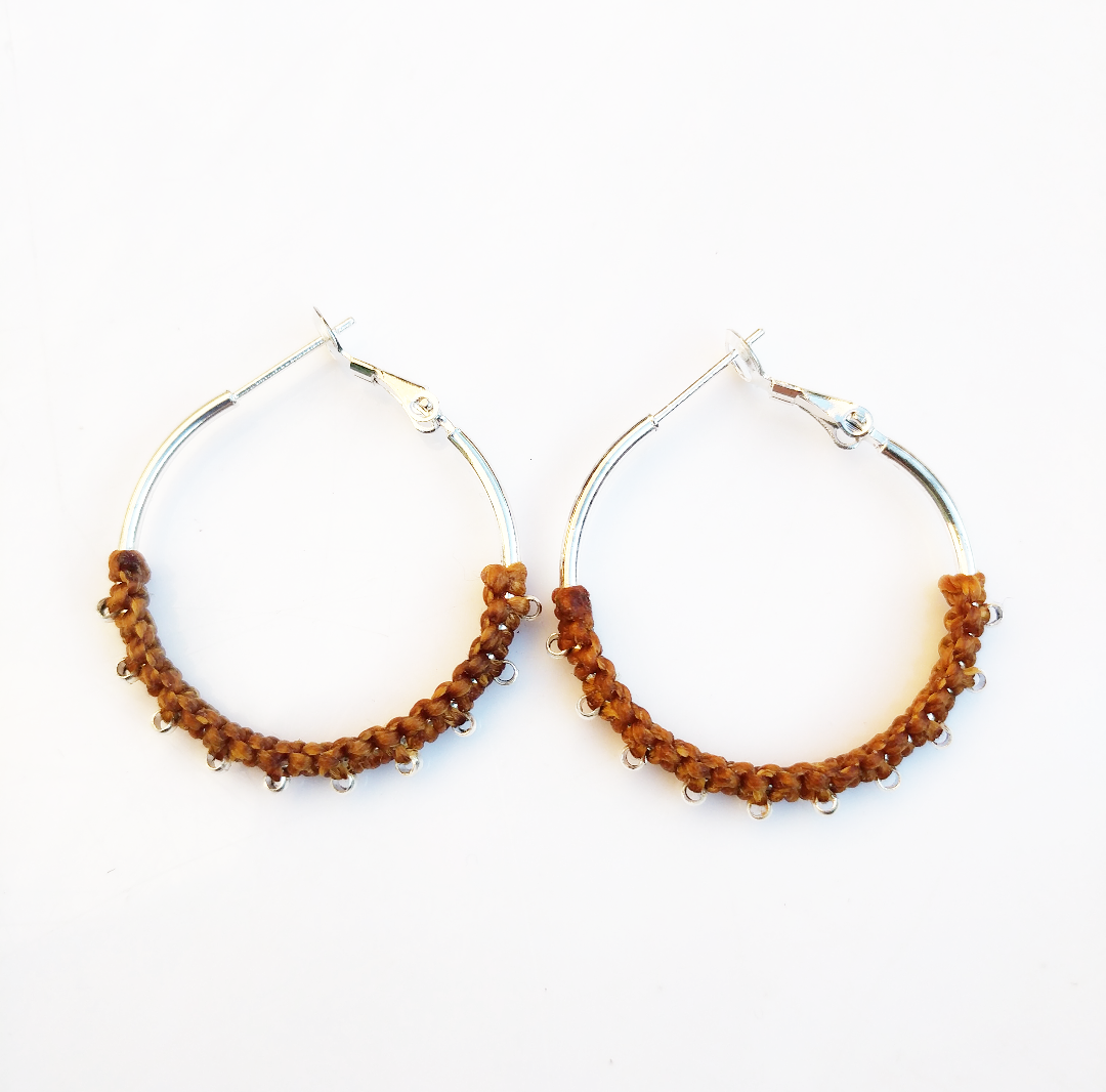 Macrame Hoop Earrings