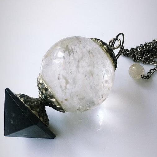 Quartz & Black Onyx Pendulum - Lost Cosmos