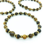 Tigers Eye & Hematite Semiprecious Bracelet